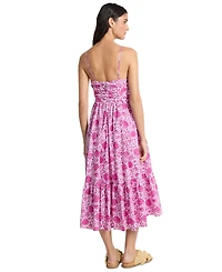 Michael Kors Women's Sleeveless V-Neck Floral Midi Dress