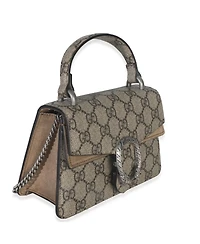 Pre-Owned Gucci Beige Gg Supreme Canvas Mini Dionysus Top Handle Bag