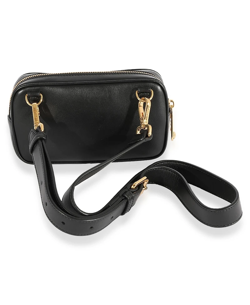 Pre-Owned Fendi x Versace Fendace Black Logo Print Camera Case