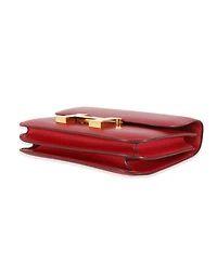 Pre-Owned HERMES Rouge Casaque Swift Constance 18 Ghw