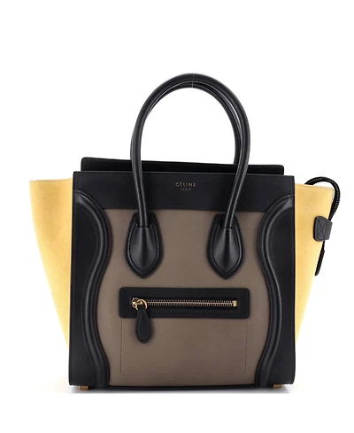 Pre-Owned Celine Micro Tricolor Luggage Bag Leather