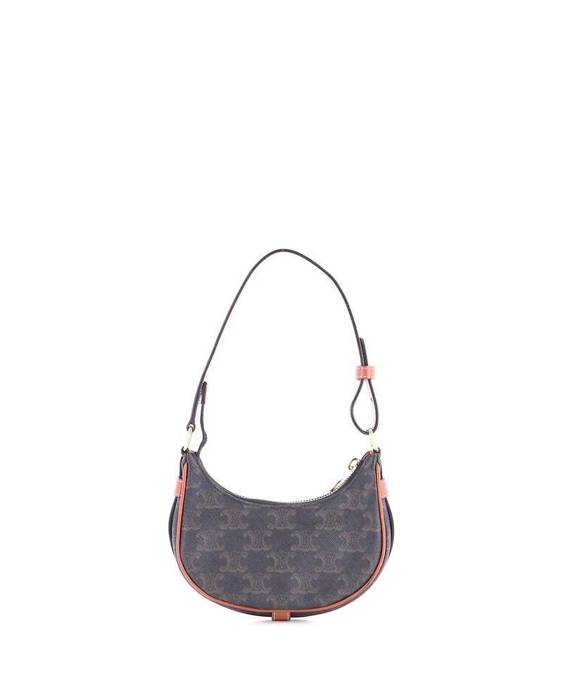 Pre-Owned Celine Mini Ava Bag Triomphe Coated Canvas