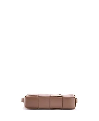 Pre-Owned Bottega Veneta Mini Cassette Zip Phone Crossbody Bag Maxi Intrecciato Leather