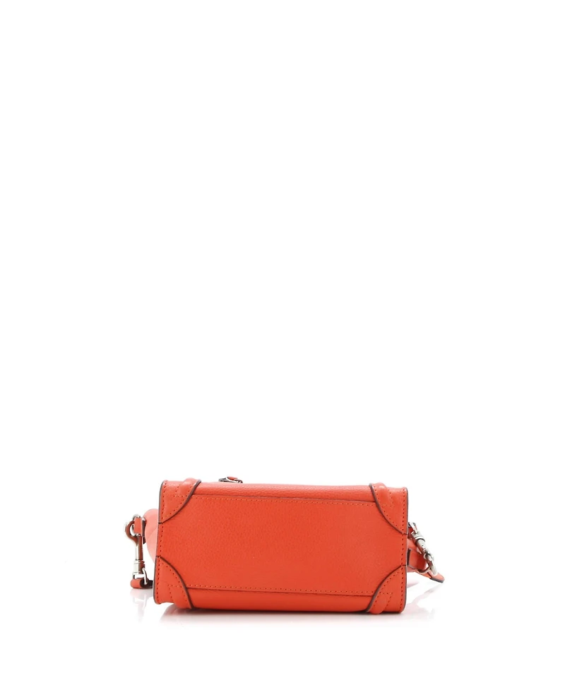 Pre-Owned Celine Nano Luggage Bag Grainy Leather