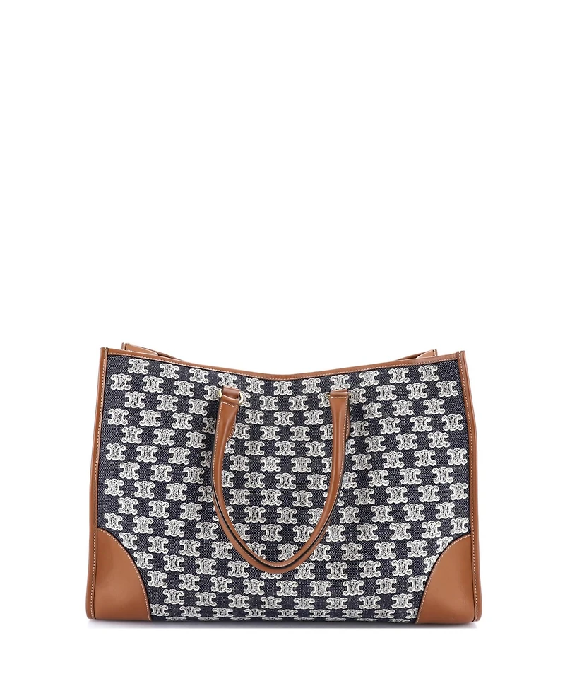 Pre-Owned Celine Horizontal Cabas Tote Triomphe Canvas