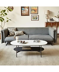 Rainsken Oval Double Layer Coffee Table