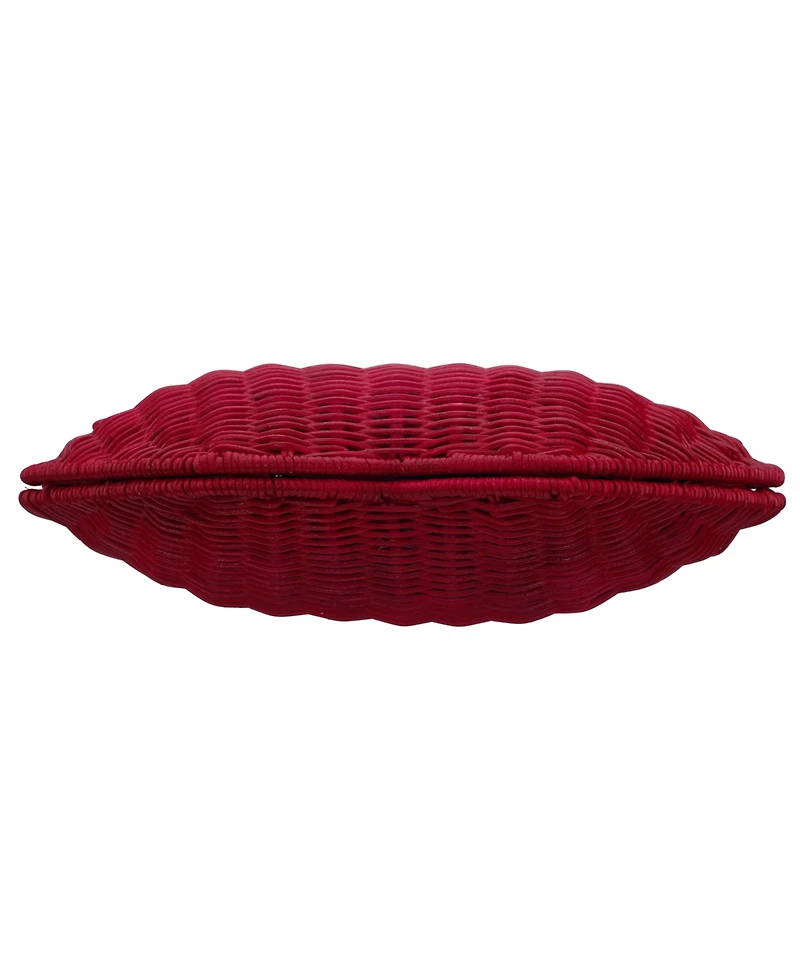 Nina Kiss Wicker Minaudiere Small Clutch Handbag