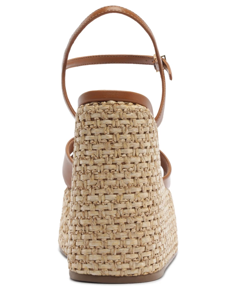 Schutz Women's Keefa Round Toe Wedge Sandals