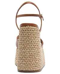 Schutz Women's Keefa Round Toe Wedge Sandals