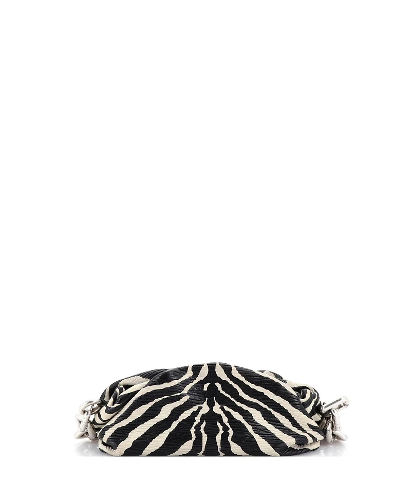 Pre-Owned Bottega Veneta The Chain Pouch Printed Textured Leather