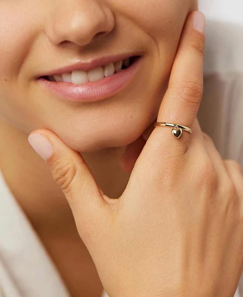 Ana Luisa 14K Gold-Plated Leia Puffy Heart Ring