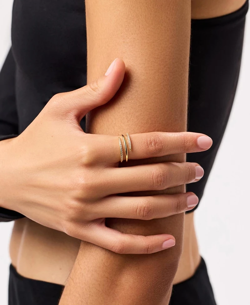 Ana Luisa Cubic Zirconia Oren Triple Pave Claw Ring