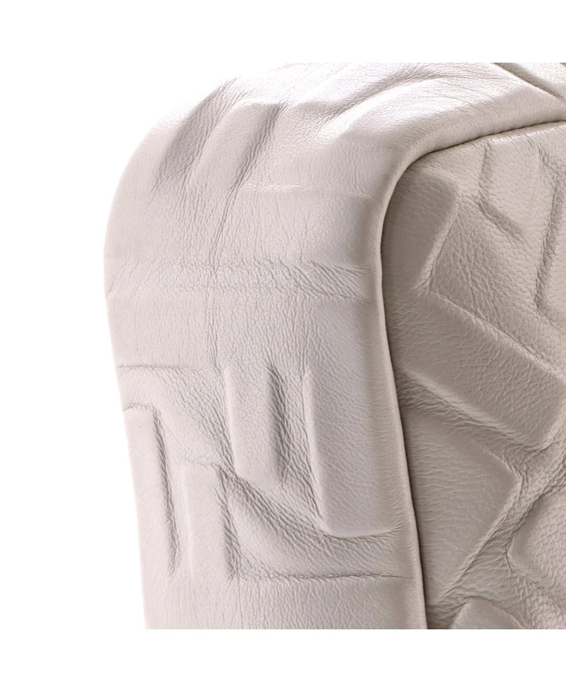 Pre-Owned Fendi Medium Baguette Nm Bag Zucca Embossed Leather