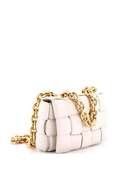 Pre-Owned Bottega Veneta Cassette Chain Crossbody Bag Padded Maxi Intrecciato Leather