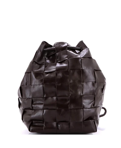 Pre-Owned Bottega Veneta Small Cassette Sailor Backpack Maxi Intrecciato Leather