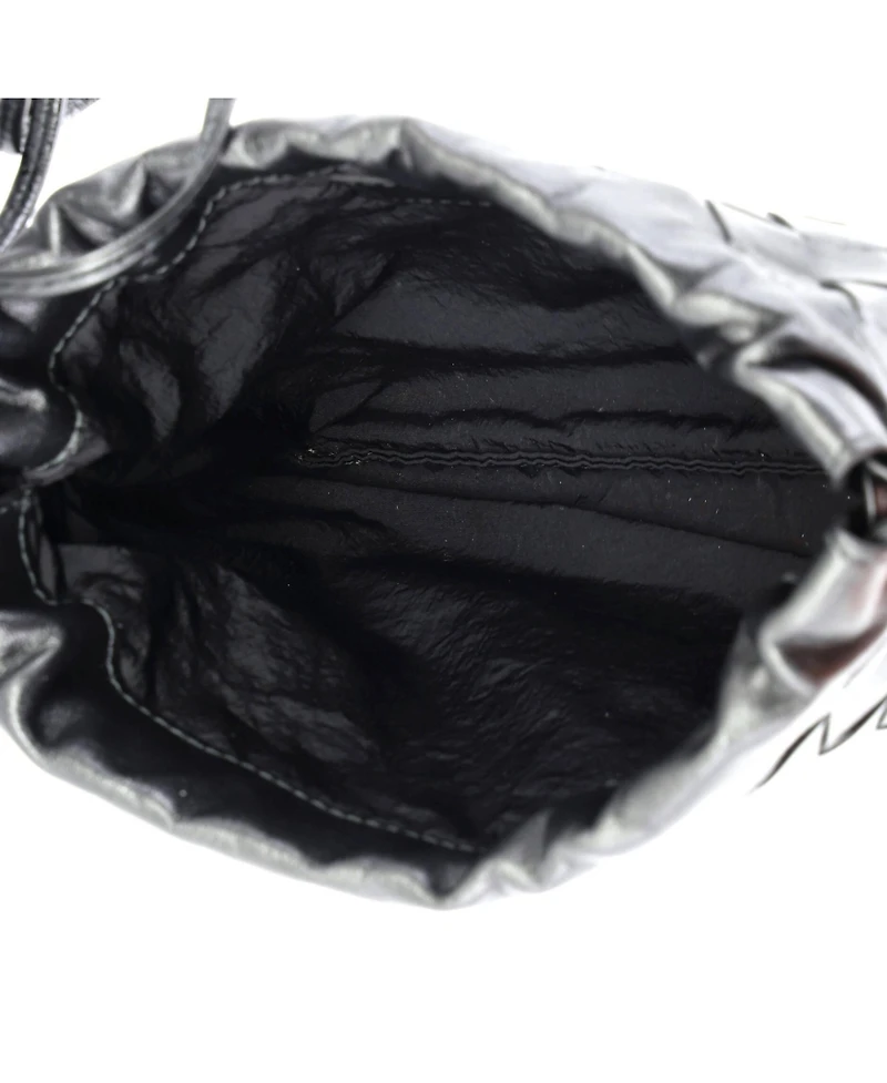 Pre-Owned Bottega Veneta Small Drawstring Dustbag Crossbody Bag Intrecciato Nappa