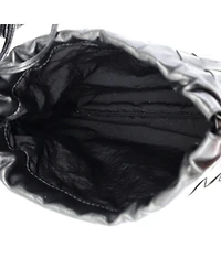 Pre-Owned Bottega Veneta Small Drawstring Dustbag Crossbody Bag Intrecciato Nappa