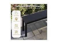 Slickblue 55 Inch Hdpe Outdoor Bench for Patio and Garden