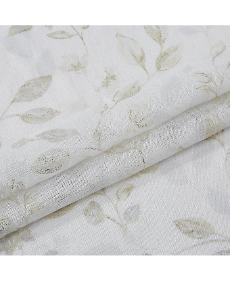 Dainty Home Cecily 2-Pack Linen Textured Metallic Light Filtering Grommet Curtain Panel Pair 38" x 84"