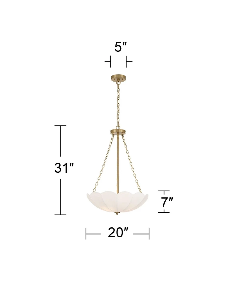 Possini Euro Design Amalthea 20" Wide Warm Pendant Light