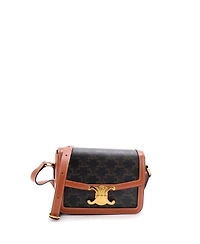 Pre-Owned Celine Teen Triomphe Shoulder Bag Triomphe Coated Canvas