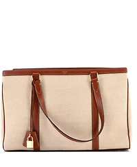 Pre-Owned Celine Medium Cabas 16 Bag Canvas with Leather