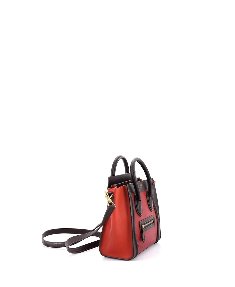 Pre-Owned Celine Nano Tricolor Luggage Bag Leather