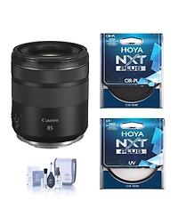 Canon Rf 85mm f/2 Macro Is Stm Lens, Bundle with Hoya Nxt Plus 82mm Cpl Filter, 82mm Uv Lens Filter, Cleaning Kit