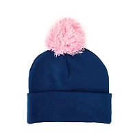 Pokemon Girls Pikachu Navy Knit Cuff Pom Beanie and Glove Set