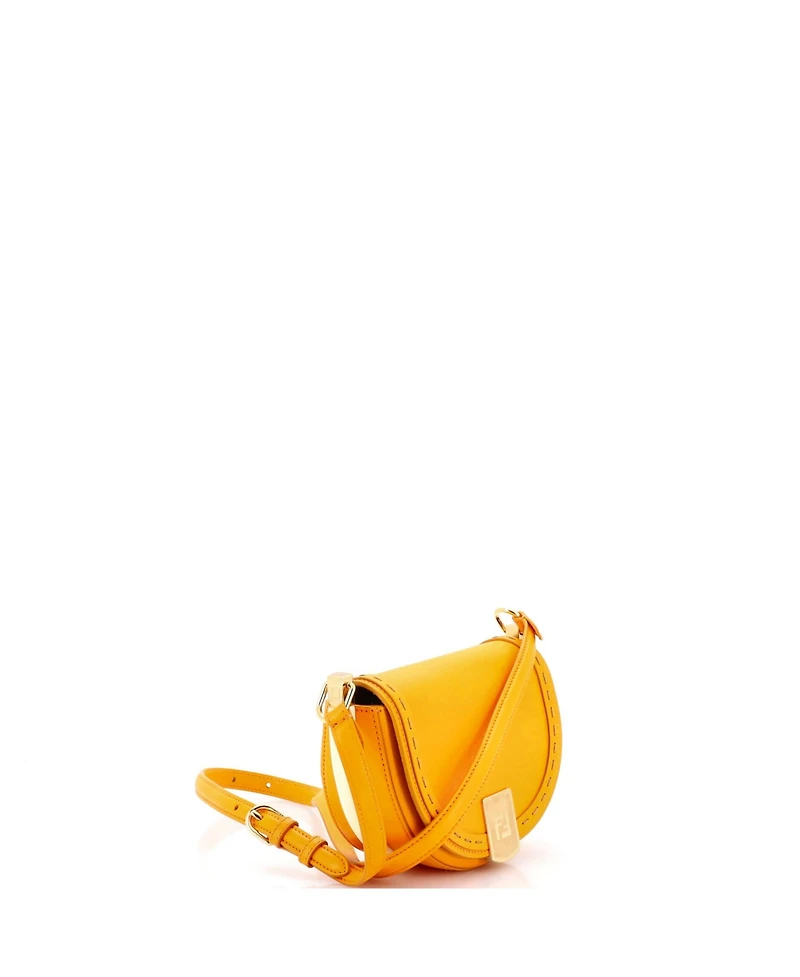 Pre-Owned Fendi Moonlight Flap Bag Leather with Plexiglass Detail