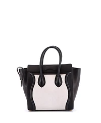 Pre-Owned Celine Micro Bicolor Luggage Bag Leather