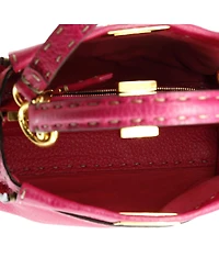 Pre-Owned Fendi Mini Selleria Peekaboo Bag Leather