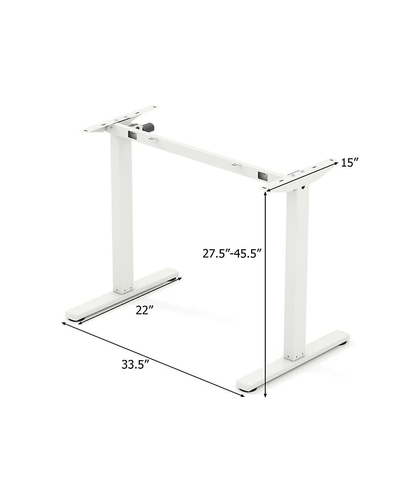 Sugift Electric Standing Desk Frame Height Adjustable with Led Display