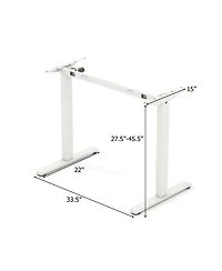 Sugift Electric Standing Desk Frame Height Adjustable with Led Display