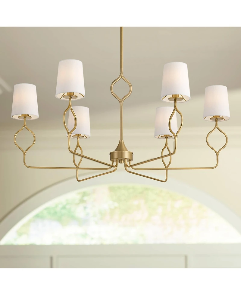 Possini Euro Design Pirouette 40"W Warm 6-Light Chandelier