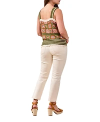 Tribal Women's Wide-Strap Crochet Sweater