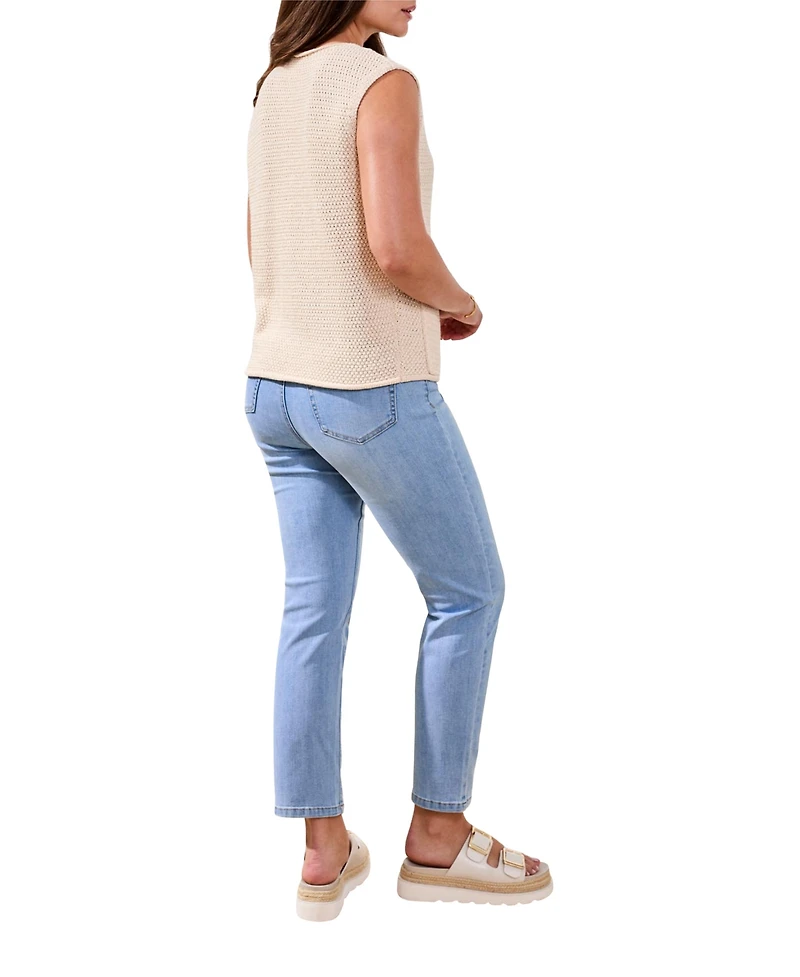 Tribal Women's Sleeveless Crew Neck Sweater Vest