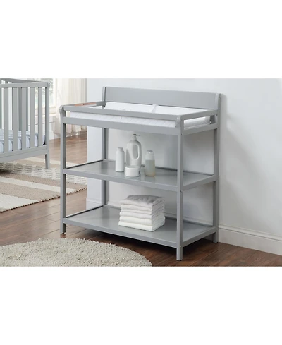 flynama Modern Changing Table Finish with Two Shelves and 4 Side Safety Rails Jpma Certified