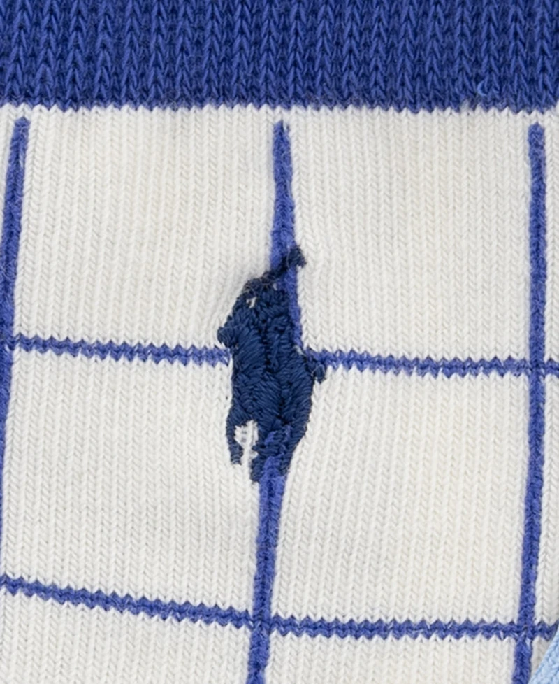 Polo Ralph Lauren Baby Boys' Blueberry Dog, Floral and Gingham Design Socks, 3-Pack