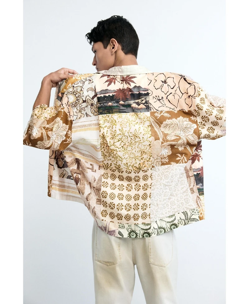 Desigual Men's Oriental patch shirt