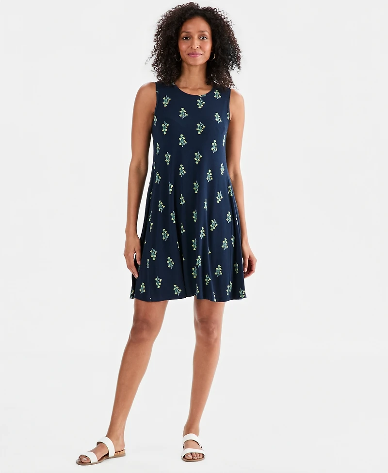 Style & Co Women's Printed Sleeveless Knit Dress, Macy's Exclusive