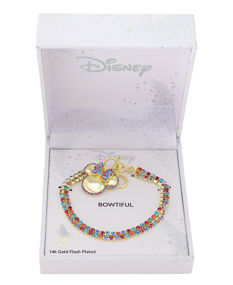 Disney Minnie Mouse Multi Color Crystal Double Strand Bracelet