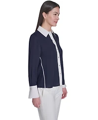 Tommy Hilfiger Women's Slim-Fit Button-Up Top
