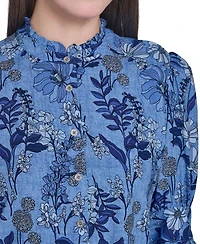 Tommy Hilfiger Women's Floral Print Elbow-Sleeve Blouse