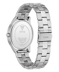 Guess Men's Silver-Tone Stainless Steel Analog Watch, 40mm