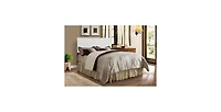 Flynama White Queen Bed Headboard with Tufting and Gold Metal Frame for Glam Bedroom.
