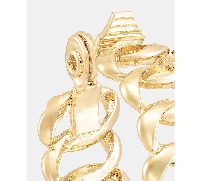 Anne Klein Gold-Tone Twisted Hoop Ez Comfort Clip Earrings