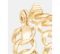 Anne Klein Gold-Tone Twisted Hoop Ez Comfort Clip Earrings