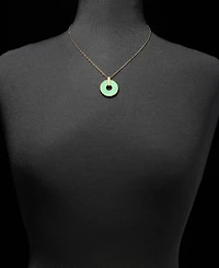Dkny Gold-Tone Epoxy Inlay Ring Pendant Necklace