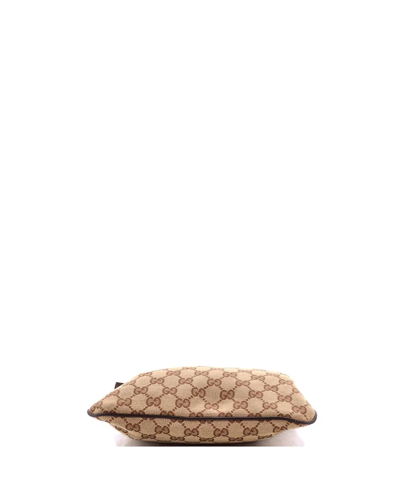 Pre-Owned Gucci Small Web Strap Zip Messenger Bag Gg Canvas